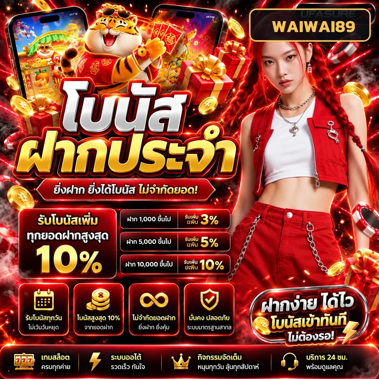 โปรโมชั่นฝากประจำ WAIWAI89